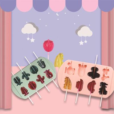 Силиконовая форма для леденцов и сырных палочек с фруктовой тематикой и крышкой