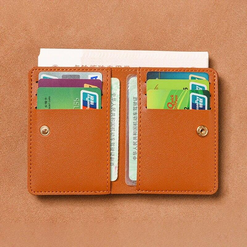 Новый женский тонкий кошелек с держателем для карт, складная пряжка, маленький кошелек, портативная банковская карта, водительские права, сверхлегкая сумка