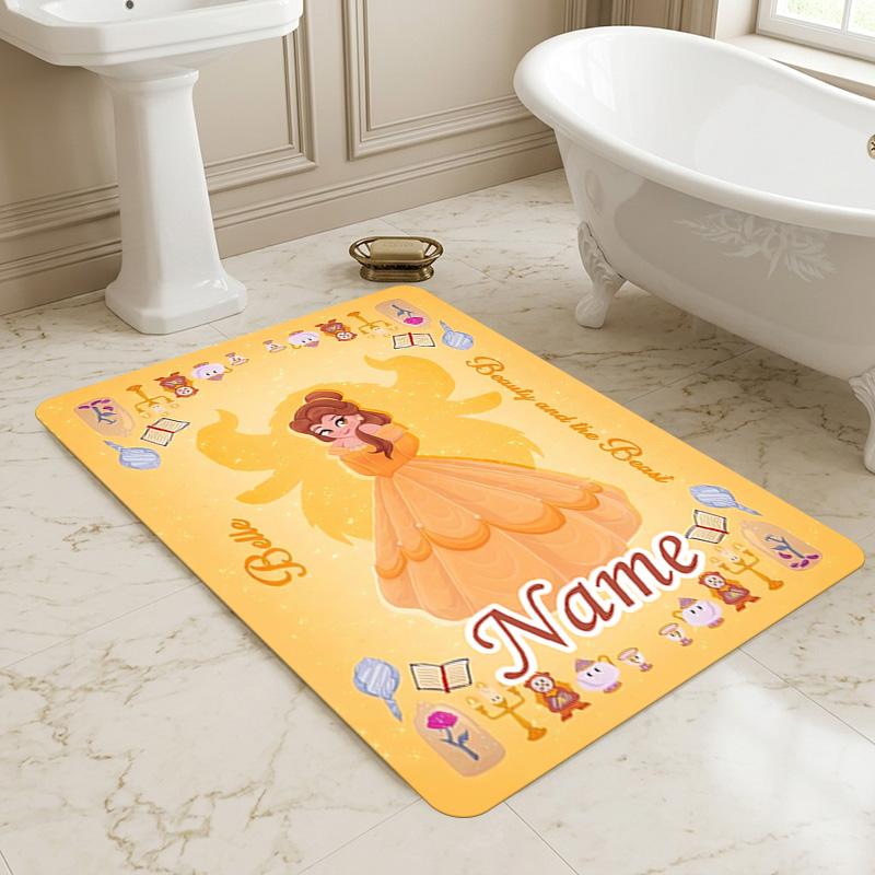 Personalized Name Princess Aurora Living Room Non-Slip Area Rug Soft Carpet for Bedroom Kids Playroom Sofa,Office Home Decor Doormat