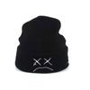 Sad Face Embroidered Beanie Hat Women Autumn Winter Knitted Hat Skullies Warm Hip Hop Ski Cap Casual Solid Street Hat