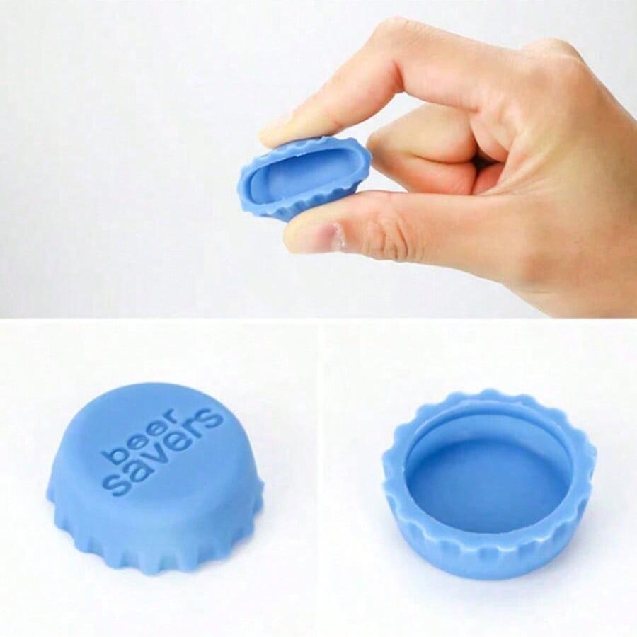 6/12pcs Beer Bottle Sealing Caps, 6 Colors Creative Leak-Proof Wine Bottle Stoppers, Reusable Wine/Liquor Bottle Accessories (Random Color)