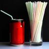 500 шт. одноразовые соломинки в индивидуальной упаковке, одинарная палочка, пластиковые пузырьки, молоко, чай, сок, грубый изгиб, вечерние, радужная соломинка