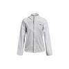 Solid Color Logo Print Hooded Zip-Up Long Sleeve Jacket Women Jackets White 1374645-100