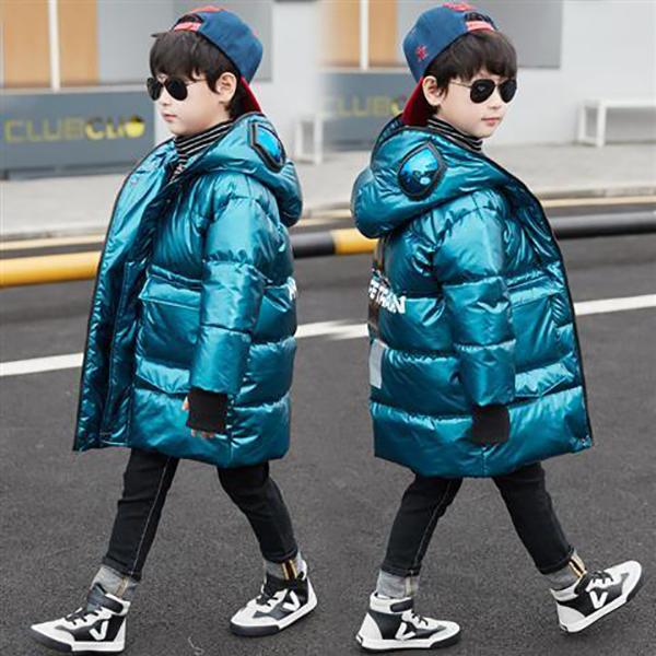 Детская блестящая куртка - пуховик