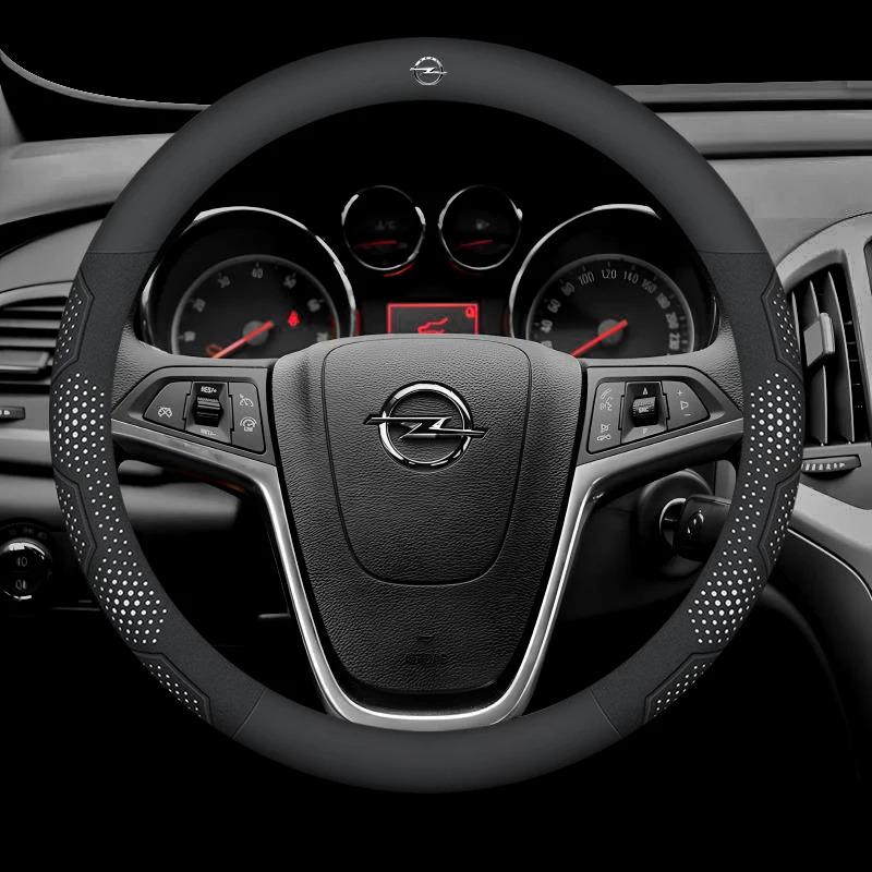 Car Steering Wheel Cover For Opel OPCline Astra Corsa Grandland Insignia Mokka Vectra GTC Tigra Vivaro Zafira Auto Accessories IK2
