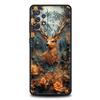 Чехол для телефона с узором "Олень и Личи" для Samsung Galaxy A55 A35 A15 A14 A13 A25 A54 A51 A71 A72 A73 A32 A52 A41 5G Мягкий ТПУ Корпус Сумки