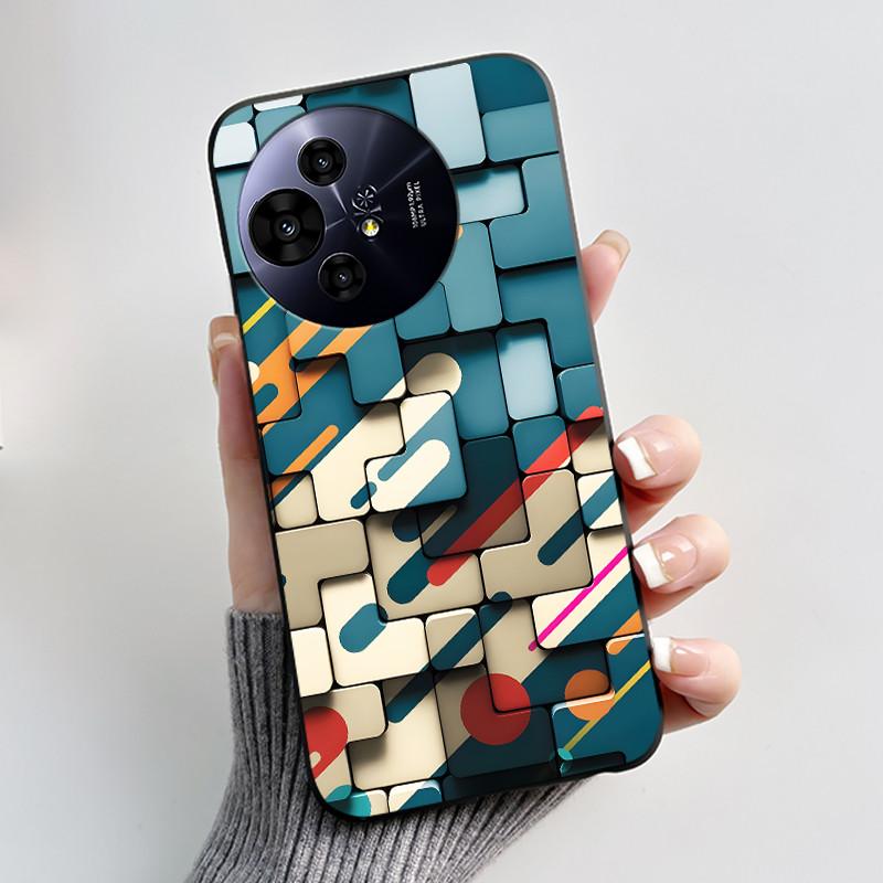 Чехол для TCL 50 NxtPaper 5G / 50 Pro NxtPaper 5G Чехол Роскошный Дракон Милый Крутой Мальчики Девочки Черный Матовый Мягкий Силикон Задняя Крышка