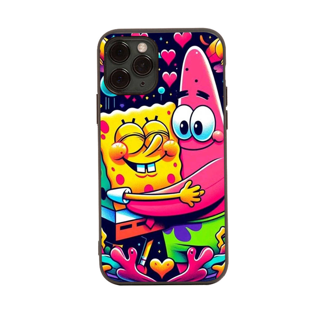 Case for Xiaomi Poco X6 X4 M5 M6 F5 F6 C65 C55 C50 C51 C40 Redmi Note 7 8 14C A3X 13C 12C 11 10A 9C Pro Black Sofe Cover SI44 SpongeBob Cartoon