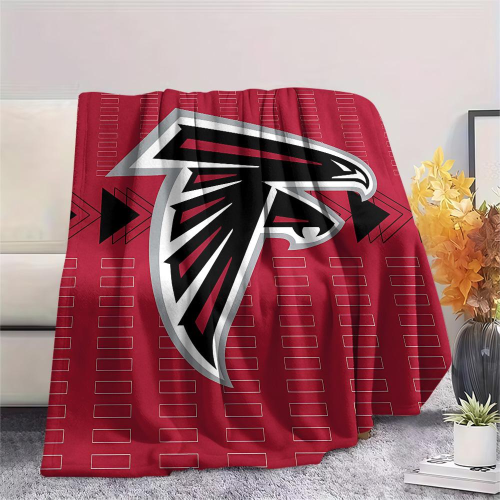 Фланелевое одеяло с принтом Atlanta Falcons, Высококачественное, Удобное для всех сезонов, Декор для дома, Тепло и уют, Идеально для рождественских подарков