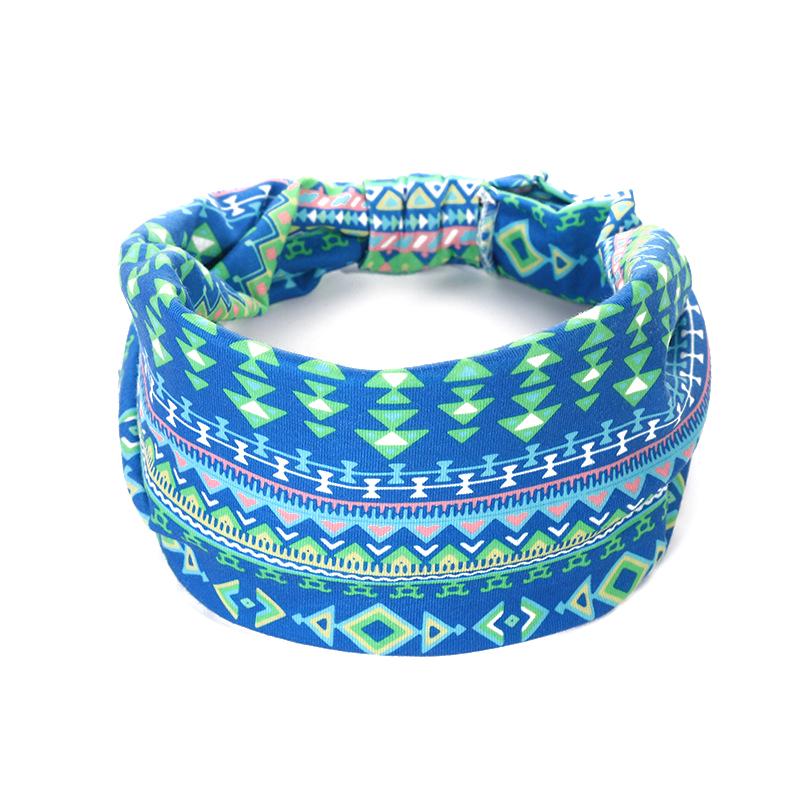 Модная хлопковая эластичная повязка на голову с африканским узором и принтом в виде крученой резинки для волос, широкие повязки для волос, бандана, тюрбан, повязка на голову