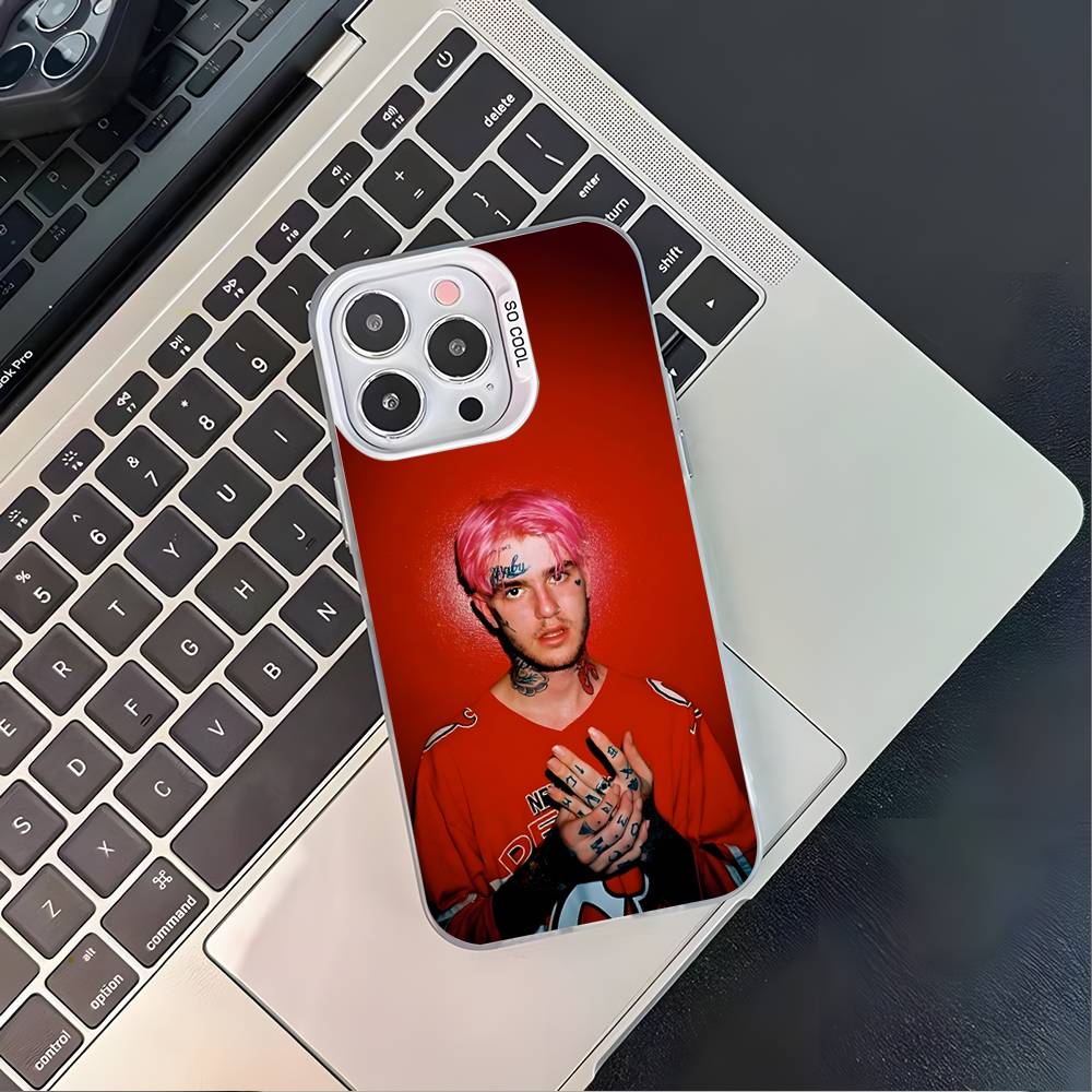 Чехол для телефона рэпера L-LIL Peep для iPhone 16,15,14,13,12,11,Pro,XS,Max,Plus,Mini,SE4,E Черный Матовый Ударопрочный Чехол