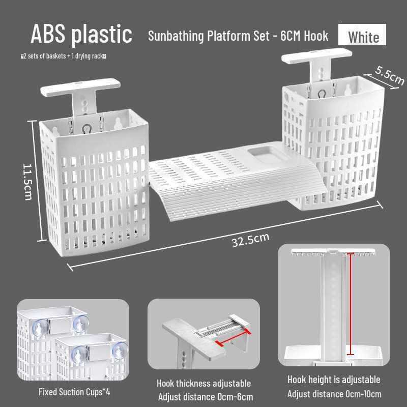 Adjustable Acrylic Hydroponic Basket for Large Fish or Turtle Tanks