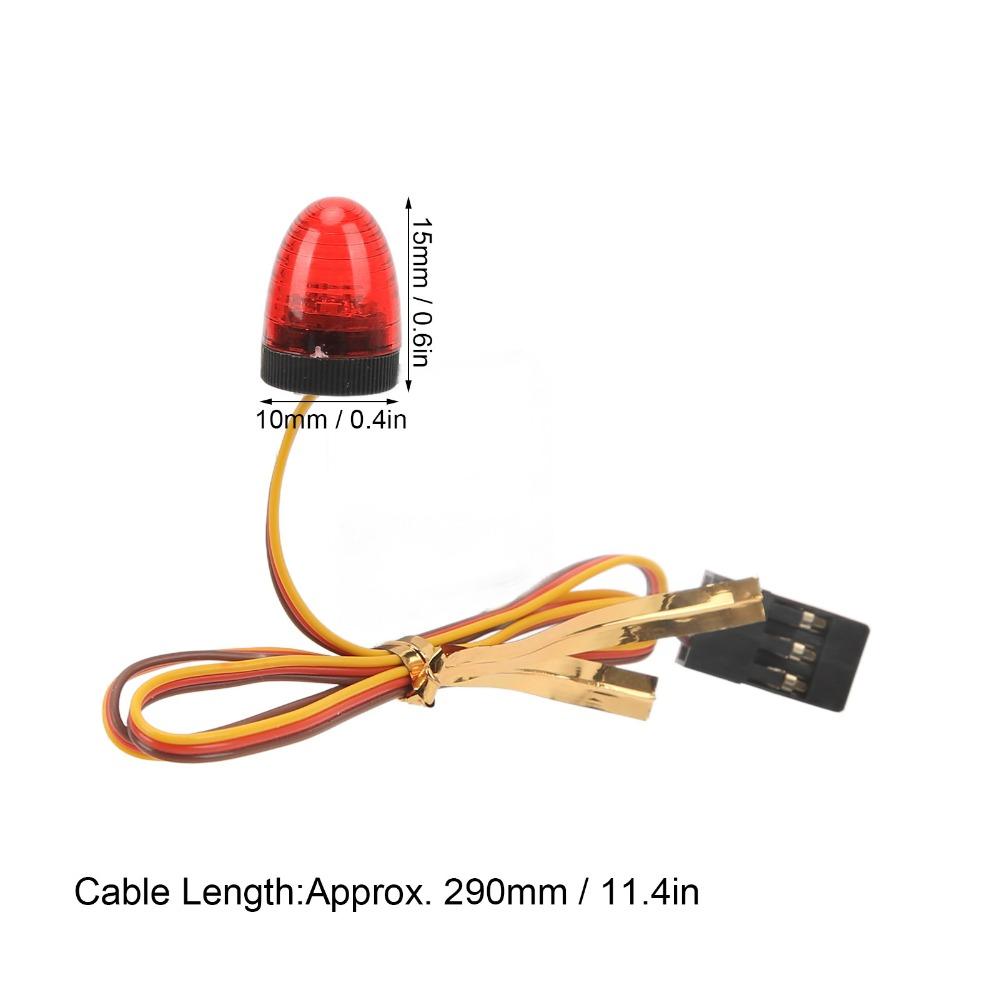 5 Light Modes Rc Car Warning Light Ultra Bright 3 Pin Plug Led Warning Light Simulation Police Lights For 1/10 Rc Car