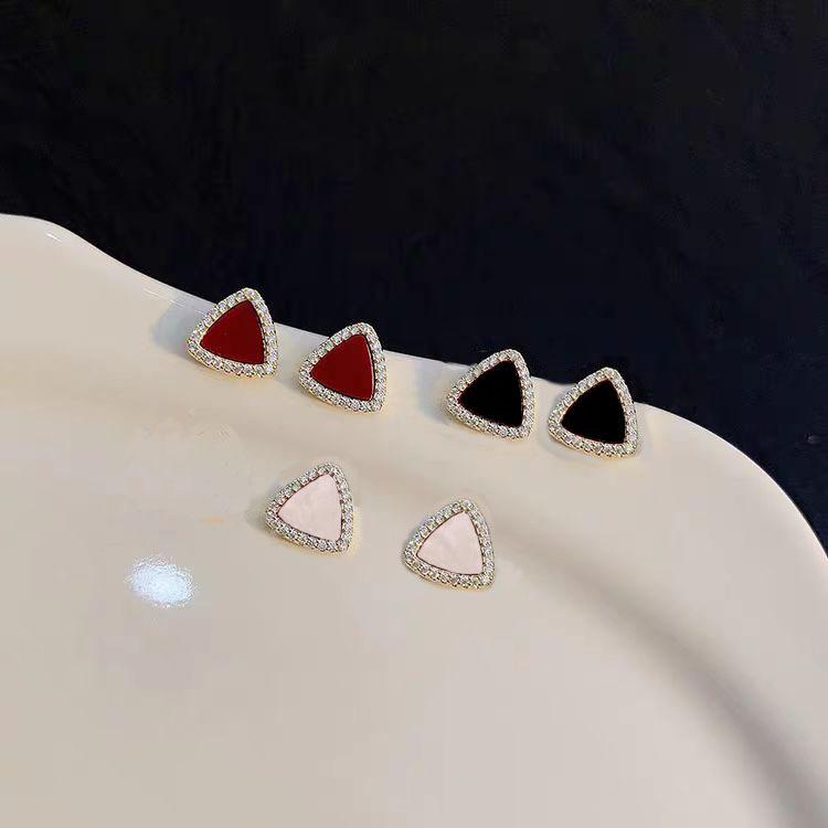 Новые треугольные серьги Premium Sense Of Light Роскошные универсальные популярные серьги