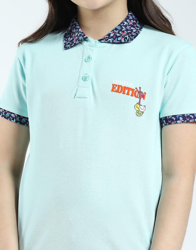 MONTE CARLO Girls Polo Neck Half Sleeve T-Shirt