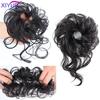Synthetic Hair Bun Chignon Messy Curly Hair Band Elastic Scrunchy False Hair Pieces For Women Hairpins Black Brown