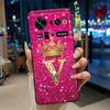 Чехол для ZTE Nubia Z80 Ultra 5G Мягкий Уникальный Дизайн Счастливая Буква А-Я Корона Черный Чехол для ZTE Nubia Z80 Ultra 5G Ударопрочный Чехол
