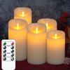 Беспламенные светодиодные свечи с пультом дистанционного управления и таймером, работающие от батареек, мерцающие свечи для домашнего декора, вечеринки, свадьбы, Рождества