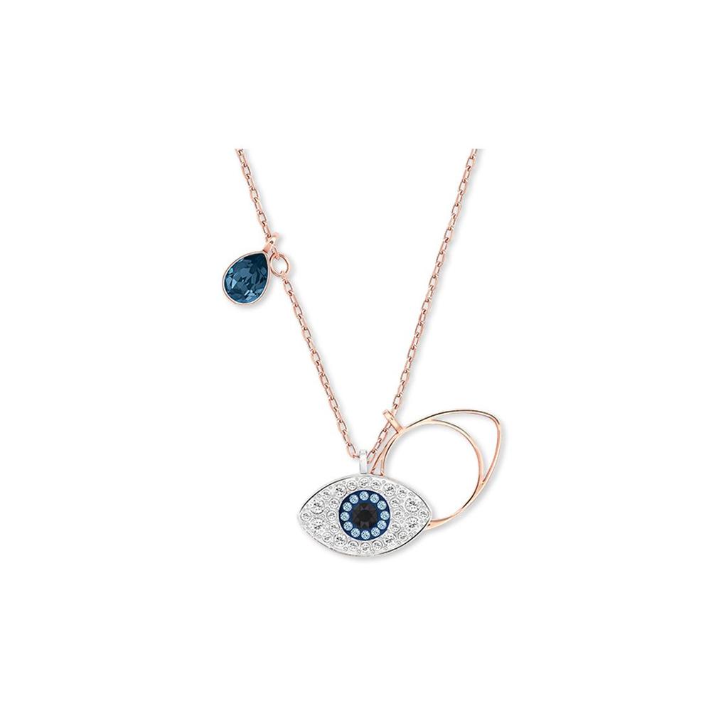 Swarovski Swa Символ Сглаз Кристалл Розовое Золото Ожерелье Женское ожерелье Синий 5172560