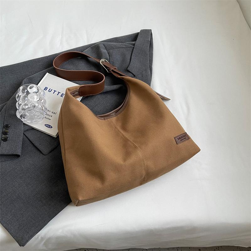 Сплошная цветная холщовая сумка подмышки, большая вместительная сумка на плечо, женская большая сумка, сумка