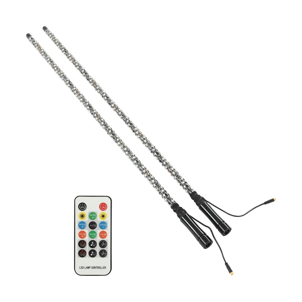 RGB LED Whip Light with Flag APP Control 300 Patterns 366 Modes 12V for UTV ATV Off Road Vehicle