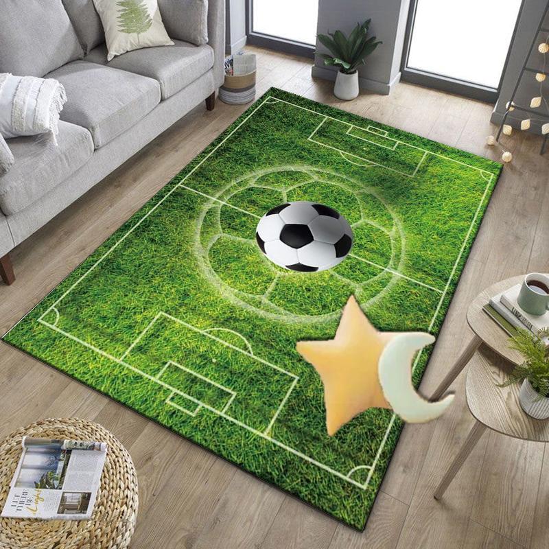 Flaming Soccer Ball Office Rug Chair Mat, Entryway Carpet, Suitable for Front Door, Bedroom, Living Room, Desk, Holiday Gift