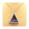 Stones and Minerals. Raw Tanzanite Necklace. Triangle Model.