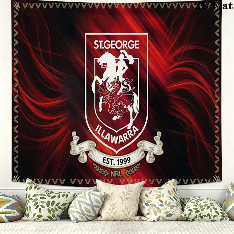 St George llawarra Wall Tapestry Aesthetic Wall Hanging Printed Fabric Blanket Decorative Tapestries for Bedroom Living Room Home Decor