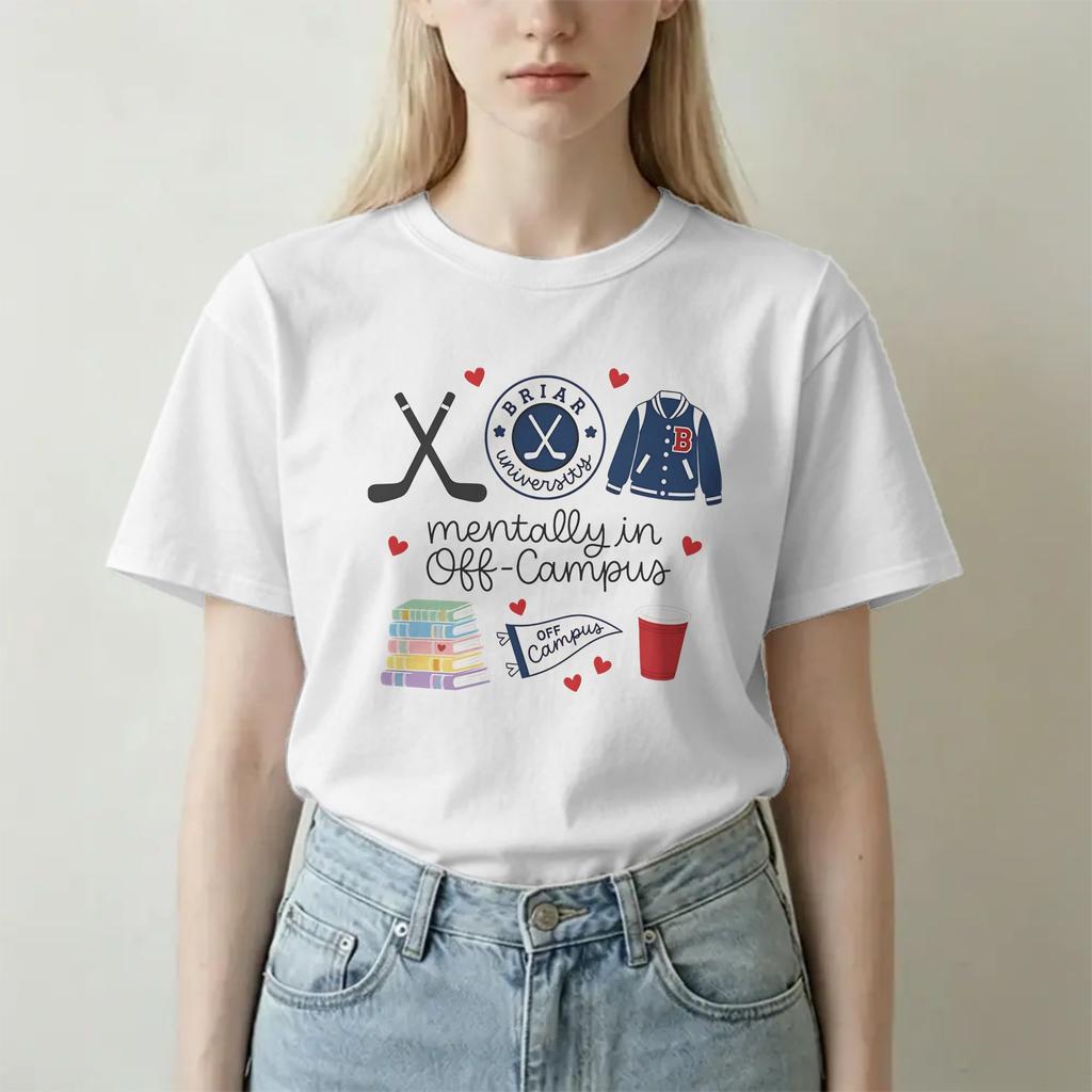 Unisex Off Campus Briar University Ice Hockey Bookish Hockey Rounisexce T Shirt 100 Cotton Clothing Tee Shirt Plus Size TShirts