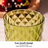Drinking Glasses Multi-purpose Fine Workmanship Portable Good Unique Rhombus Textured Water Mug for Household
