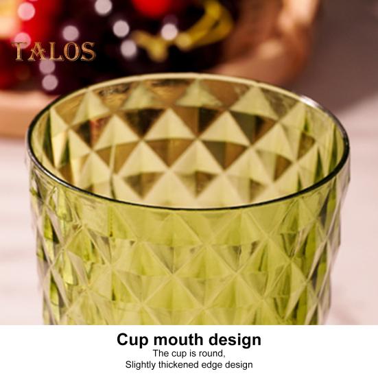 Drinking Glasses Multi-purpose Fine Workmanship Portable Good Unique Rhombus Textured Water Mug for Household