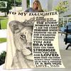 To My Daughter From Mom Letter Printed Quilts Fleece Blankets Birthday Gifts Valentine's Day Holiday Throw Blankets