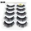 Fluffy Multilayers Wispy Flared Eye Lash Extension 6D Faux Mink Hair Crisscross False Eyelashes