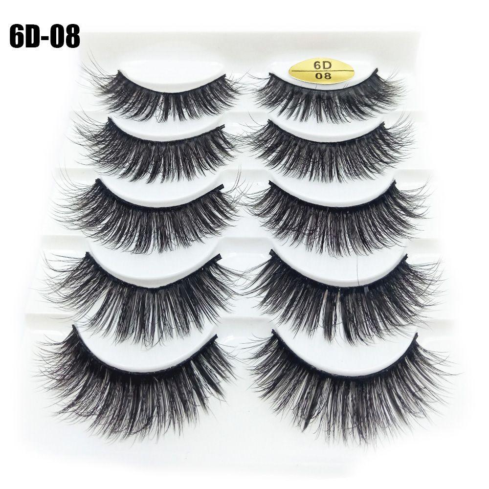 Fluffy Multilayers Wispy Flared Eye Lash Extension 6D Faux Mink Hair Crisscross False Eyelashes