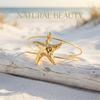 Fashion Simple Starfish Open Arm Bangle for Women Ocean Series Upper Cuff Bracelet Summer Holiday Jewelry Accessories