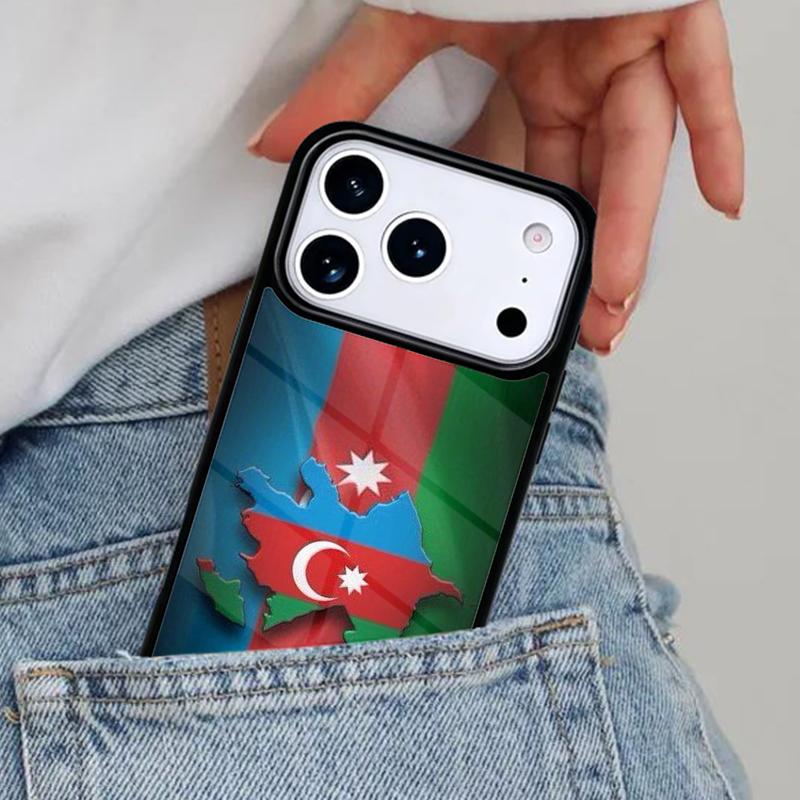 Чехол для телефона Флаг Азербайджана для iPhone 16e 15 14 13 12 17 Pro Max Plus Air 17pro Чехол