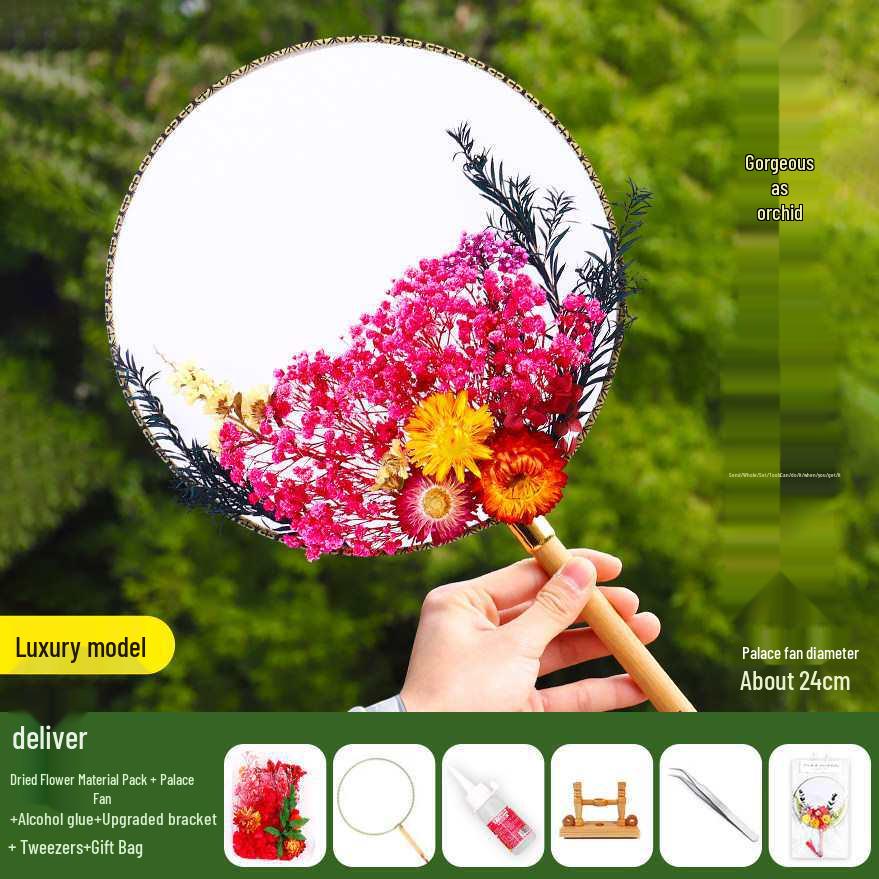 Dried Flower Fan DIY Kit for International Women's Day - Team Building & Handmade Gift