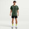 Men's Nike Running T Shirts Men's Black/Light Green Crew Neck Moderate