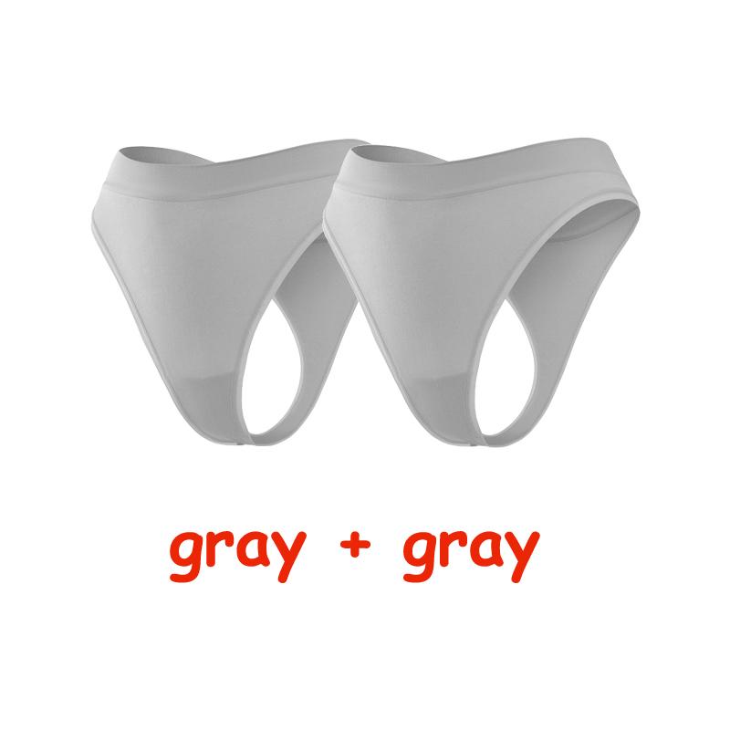 2Pcs/Lot Women Sexy 5 Color Panties Low-waist Comfort Underwear G String Thong Breathable Lingerie Temptation Intimates