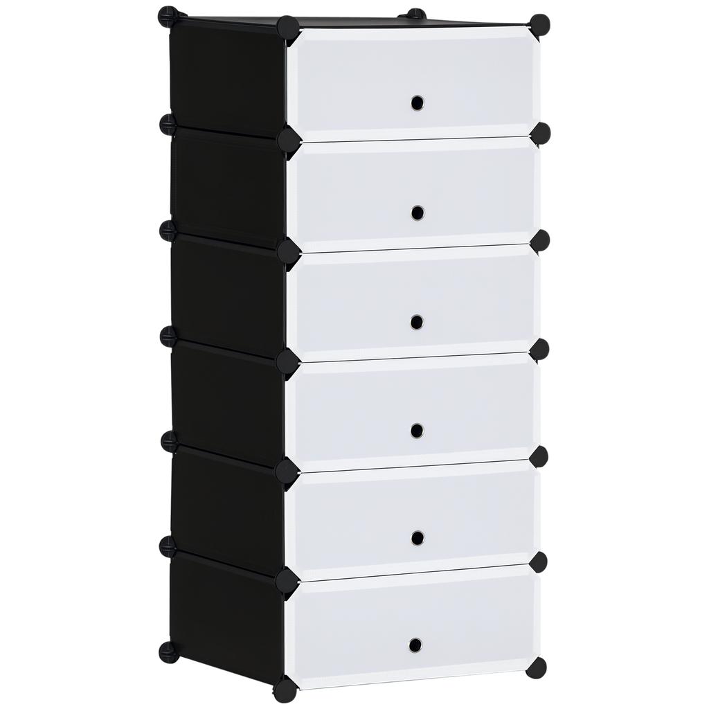 Modular Shoe Cabinet Shoe Storage Furniture With 6 Stackable Rectangular Cubes