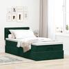 Maison Exclusive - Lit ottoman avec matelas et LED Vert foncé 80x200cm velours
