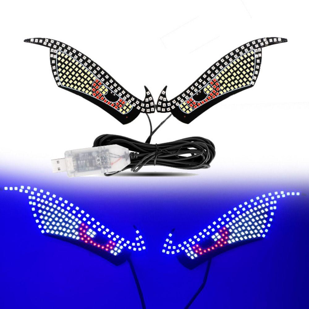 5V Devil Eyes Light Multi-Mode LED Windshield Display Car Decor Light  Automotive Interior