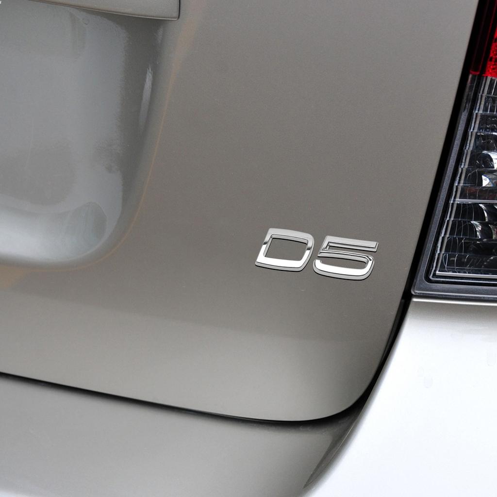 3D ABS Letters Decals for For Volvo D2 D3 D4 D5 D6 D7 D8  Car Rear Trunk Tailgate Side Fender Badge Emblem Sticker Decoration
