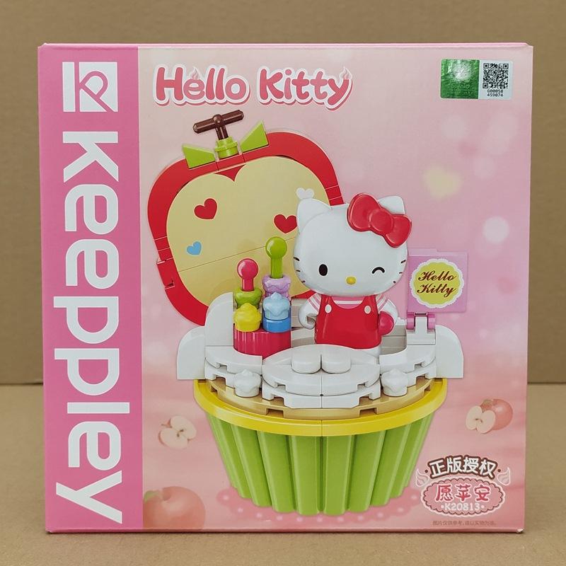 Genuine keeppley Sanrio building block cake series HelloKitty mymelody model Kuromi Cinnamoroll assembled toy birthday gift