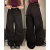 The Pink Kimbu Side Rivet Snap Wide Pants