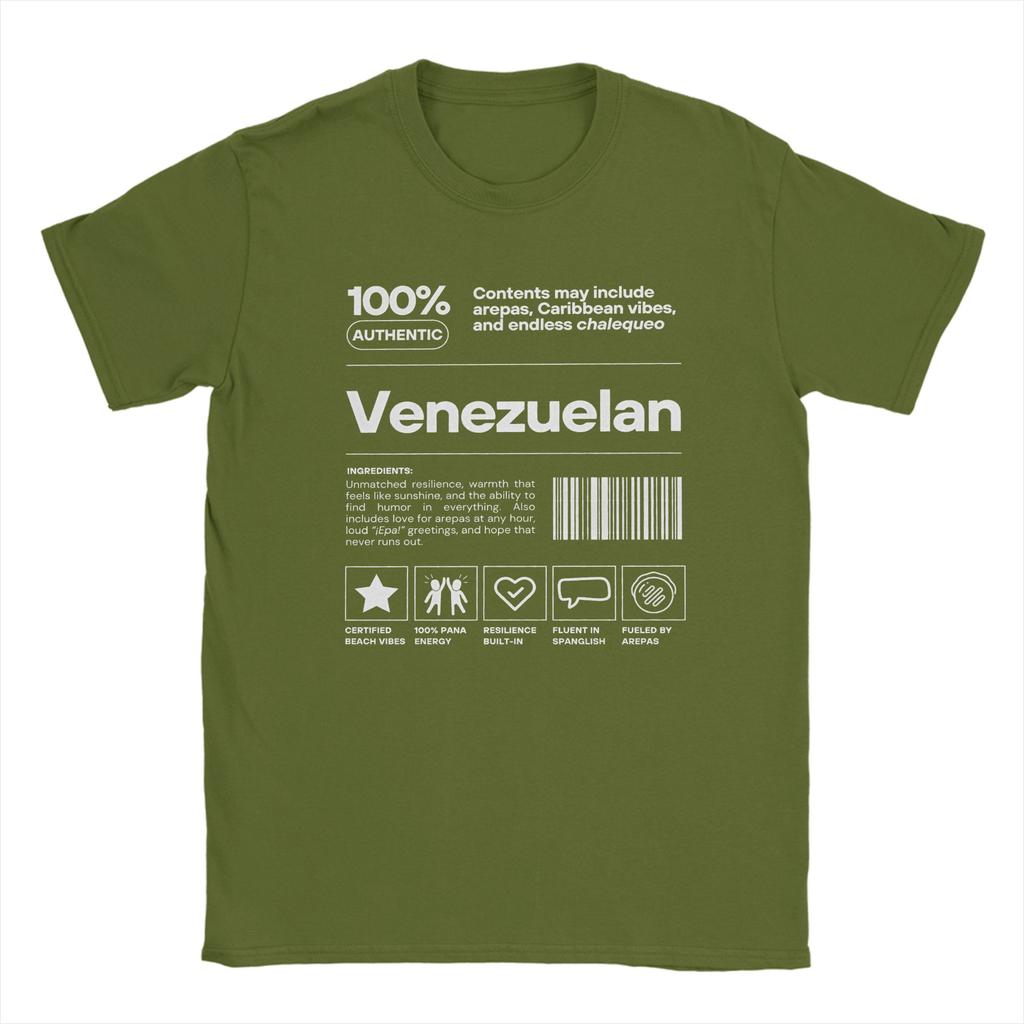 Harajuku TShirt Summer Funny Made in Venezuela Novelty TShirts Hispanic Heritage Month Pure Cotton Short Sleeve Tees