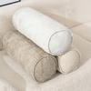 Solid Color Chenille Cylinder Pillow Japanese Style Back Lumber Support Pillow Sofa Cushion  Leg