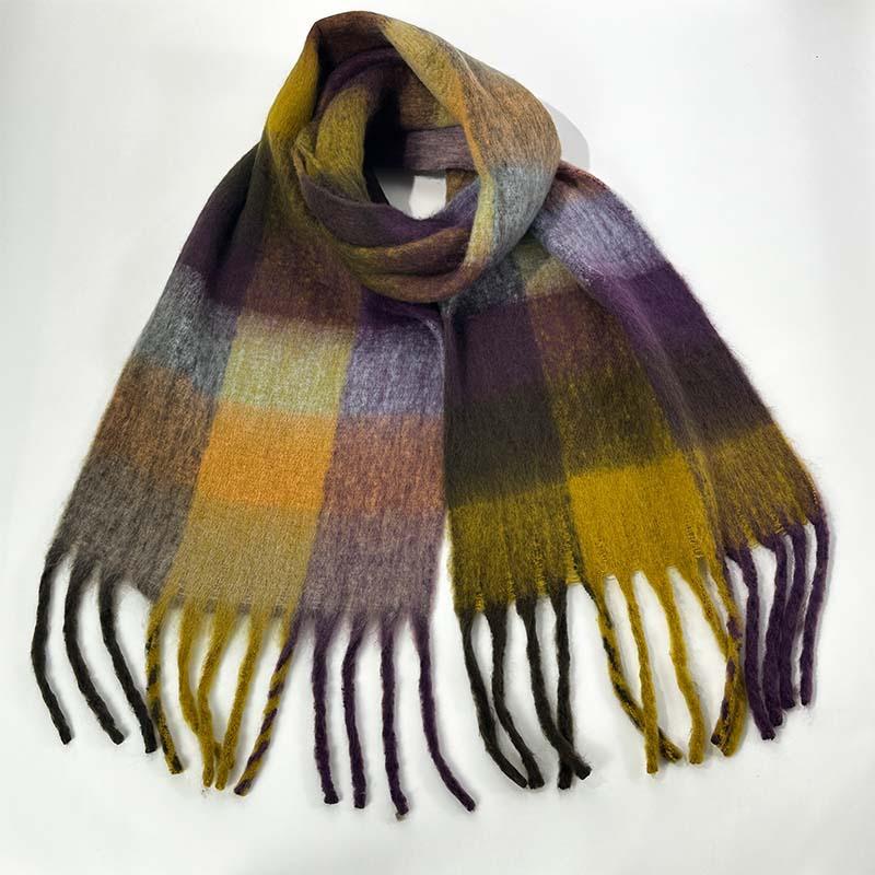 Scarf Warm Scarf Large Shawl Plaid Plaid