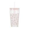 СТАРБАКС САКУРА 2025 Стеклянный тамблер, 473 мл, Кофейный тамблер, Старбакс, Дизайн "Цветущая сакура", Розовый, Подарок, Бутылка для воды