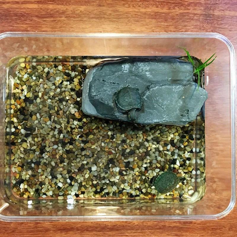 Креативный террариум для рептилий, аксессуары для черепах, платформа для баскинга, пещера для отдыха, смола, игрушка для лазания, украшение для аквариума, декор, ползающие питомцы